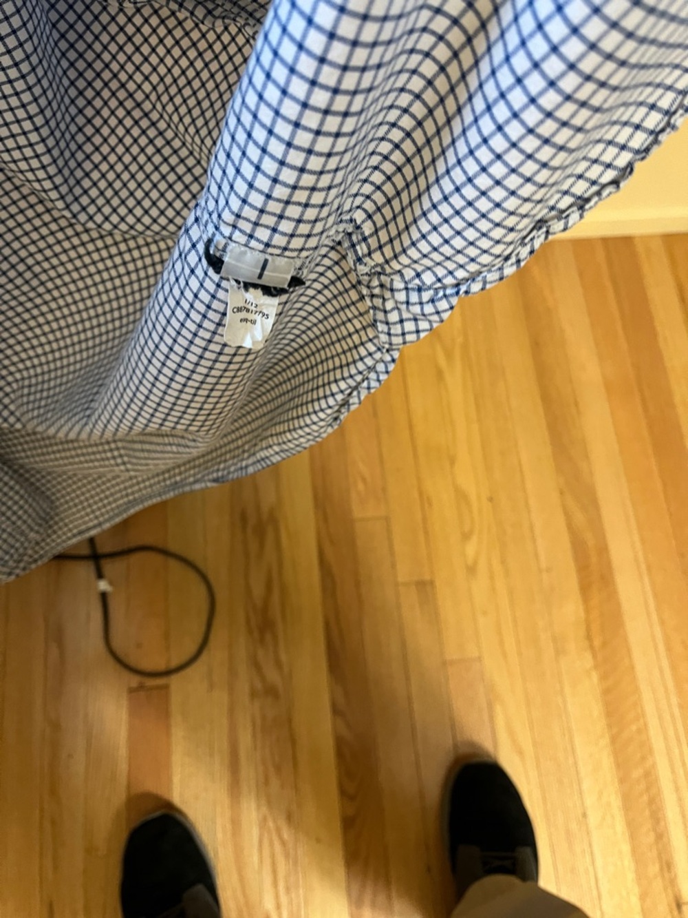 Tommy Hilfiger White and Navy plaid Button-Down Shirt - Picture 6 of 6